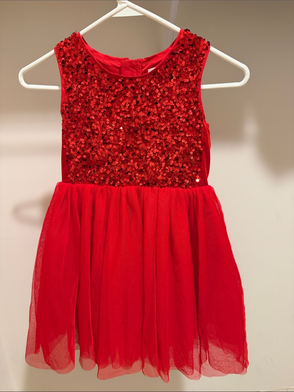 Cat & Jack Red Sequin Tulle Party Dress